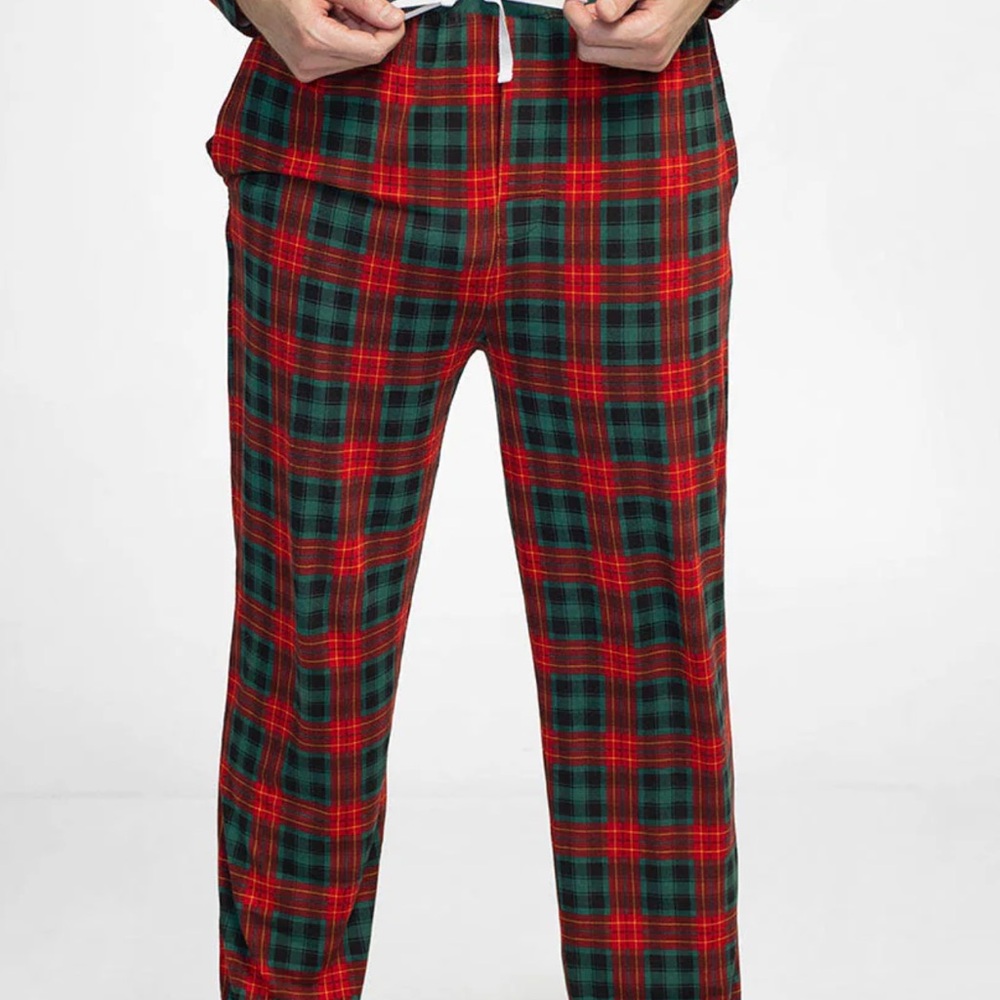 Little Sleepies Tartan Red and Green Pajama Pants